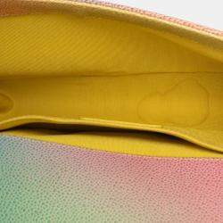 Pre Owned Chanel Multicolor Old Medium Quilted Caviar Rainbow Boy Flap