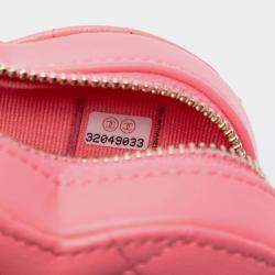 Pre Owned Chanel Pink Mini Lambskin CC in Love Heart Crossbody