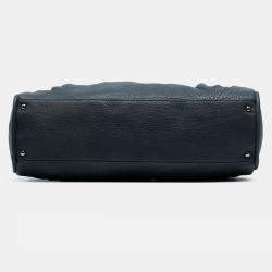 Pre Owned Chanel Navy Blue Calfskin Lady Braid Shoulder Bag