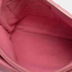 Pre Owned Chanel Pink Medium CC Quilted Caviar Flap Cosmetic Case