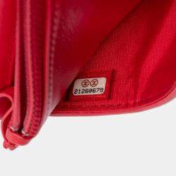 Pre Owned Chanel Multicolor CC Quilted Tweed Wallet On Chain