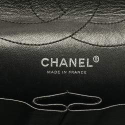 Pre Owned Chanel Black Quilted Aged Leather Classic 227 Reissue 2.55 Flap Bag