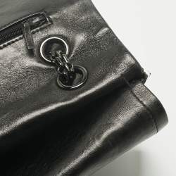 Pre Owned Chanel Black Quilted Aged Leather Classic 227 Reissue 2.55 Flap Bag