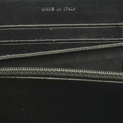 Pre Owned Chanel Black Patent Leather CC Zip Around Wallet