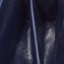 Pre Owned Chanel Navy Blue Quilted Caviar Leather Extra Mini Classic Single Flap Bag