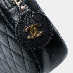 Pre Owned Chanel CC Quilted Lambskin Chain Camera Bag