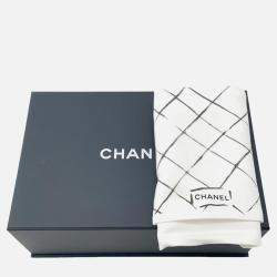 Pre Owned Chanel Double Flap Chain Shoulder Bag Gold Embossed Leather Size 25