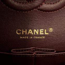 Pre Owned Chanel Matelasse W-Flap W-Chain Shoulder Bag Black Caviar Leather Size 25