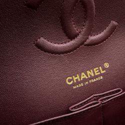 Pre Owned Chanel Matelasse W-Flap W-Chain Shoulder Bag Black Caviar Leather Size 25