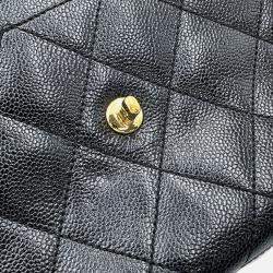 Pre Owned Chanel One Belt Black Caviar Leather