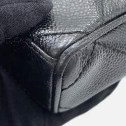 Pre Owned Chanel One Belt Black Caviar Leather