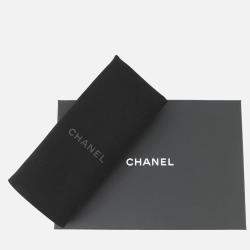 Pre Owned Chanel Matelasse 2Way Vanity Case Black Lambskin