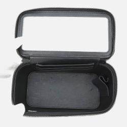 Pre Owned Chanel Matelasse 2Way Vanity Case Black Lambskin