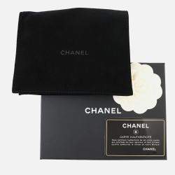 Pre Owned Chanel Matelasse Classic Small Flap Wallet Black Caviar Leather