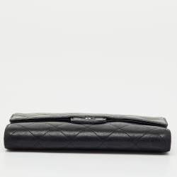 Pre Owned Chanel Black Patent Leather CC Card Case