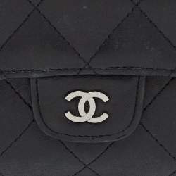 Pre Owned Chanel Black Patent Leather CC Card Case