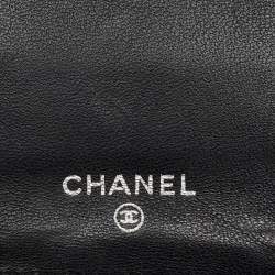 Pre Owned Chanel Black Patent Leather CC Card Case