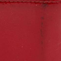 Pre Owned Chanel Red Patent Leather Interlocking CC Logo Card Case