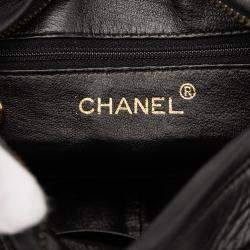 Pre Owned Chanel Black CC Quilted Lambskin Tassel Camera Bag