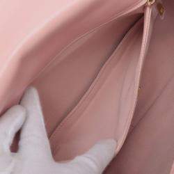 Pre Owned Chanel Pink Large Lambskin 19 Flap