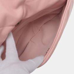 Pre Owned Chanel Pink Large Lambskin 19 Flap