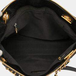 Pre Owned Chanel Black Triple CC Caviar Shoulder Bag