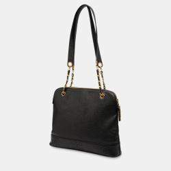 Pre Owned Chanel Black Triple CC Caviar Shoulder Bag