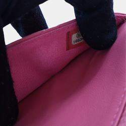 Pre Owned Chanel Pink Classic Lambskin Wallet on Chain