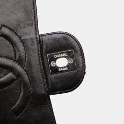 Pre Owned Chanel Black Medium Classic Microquilted Lambskin Single Flap