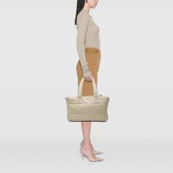 Pre Owned Chanel Cream Medium Lambskin Coco Cocoon Tote