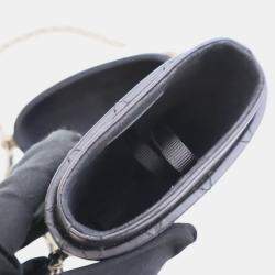 Pre Owned Chanel Black CC Quilted Lambskin Chain Around Phone Holder