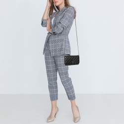 Pre Owned Chanel Black Quilted Leather CC Wallet On Chain