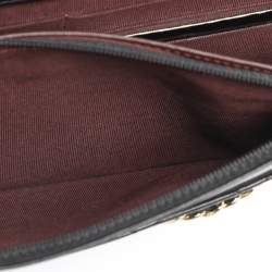 Pre Owned Chanel Black Quilted Leather CC Wallet On Chain