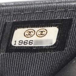 Pre Owned Chanel Black Quilted Leather CC Wallet On Chain