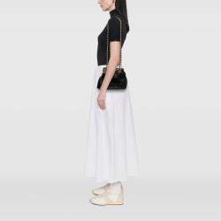 Pre Owned Chanel Black Mini Quilted Lambskin Chain Tote