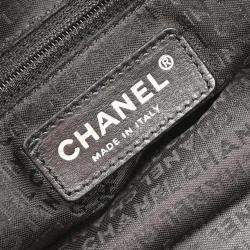 Pre Owned Chanel Black Calfskin Choco Bar Handbag