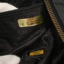 Pre Owned Chanel Black Calfskin Choco Bar Handbag