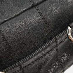 Pre Owned Chanel Black Calfskin Choco Bar Handbag