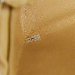 Pre Owned Chanel Beige Lambskin Mademoiselle Shoulder Bag