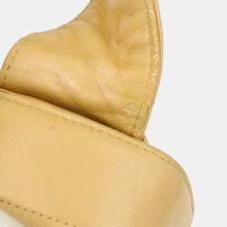Pre Owned Chanel Beige Lambskin Mademoiselle Shoulder Bag