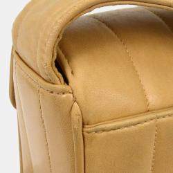 Pre Owned Chanel Beige Lambskin Mademoiselle Shoulder Bag