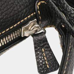 Pre Owned Chanel Black Calfskin Handbag