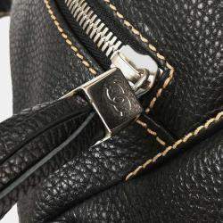 Pre Owned Chanel Black Calfskin Handbag