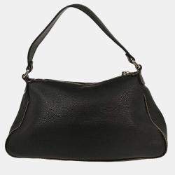 Pre Owned Chanel Black Calfskin Handbag