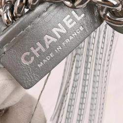 Pre Owned Chanel Clear PVC Chevron Tote Handbag