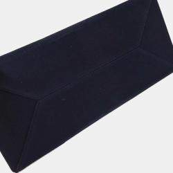 Pre Owned Chanel Navy Silver Canvas No.5 Choco Bar Tote Handbag