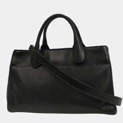 Pre Owned Chanel Black Calfskin Executive Cerf Tote Handbag