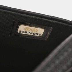 Pre Owned Boy Chanel Black Lambskin WOC Wallet On Chain