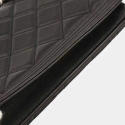 Pre Owned Boy Chanel Black Lambskin WOC Wallet On Chain