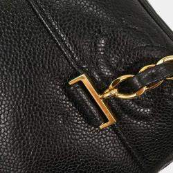 Pre Owned Chanel Black Calfskin Triple CC Backpack